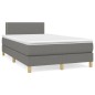 vidaXL Cama box spring con colchón y LED tela marrón oscuro 120x190 cm vidaXL Cama box spring con colchón y LED tela marrón oscuro 120x190 cm