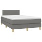 vidaXL Cama box spring con colchón y LED tela marrón oscuro 120x190 cm vidaXL Cama box spring con colchón y LED tela marrón oscuro 120x190 cm