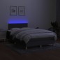 vidaXL Cama box spring con colchón y LED tela marrón oscuro 120x190 cm vidaXL Cama box spring con colchón y LED tela marrón oscuro 120x190 cm