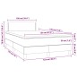 vidaXL Cama box spring con colchón y LED tela marrón oscuro 120x190 cm vidaXL Cama box spring con colchón y LED tela marrón oscuro 120x190 cm