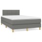 vidaXL Cama box spring con colchón y LED tela marrón oscuro 120x190 cm vidaXL Cama box spring con colchón y LED tela marrón oscuro 120x190 cm