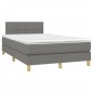 vidaXL Cama box spring con colchón y LED tela marrón oscuro 120x190 cm vidaXL Cama box spring con colchón y LED tela marrón oscuro 120x190 cm
