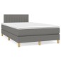 vidaXL Cama box spring con colchón tela gris oscuro 120x190 cm vidaXL Cama box spring con colchón tela gris oscuro 120x190 cm