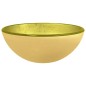 vidaXL Lavabo de vidrio templado dorado 30x12 cm vidaXL Lavabo de vidrio templado dorado 30x12 cm