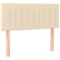 vidaXL Cama box spring con colchón tela color crema 120x190 cm