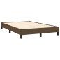 vidaXL Cama box spring con colchón tela marrón oscuro 120x190 cm