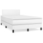vidaXL Cama box spring con colchón cuero sintético blanco 120x190 cm vidaXL Cama box spring con colchón cuero sintético blanco 120x190 cm