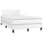 vidaXL Cama box spring con colchón cuero sintético blanco 120x190 cm vidaXL Cama box spring con colchón cuero sintético blanco 120x190 cm