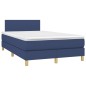 vidaXL Cama box spring con colchón tela azul 120x190 cm vidaXL Cama box spring con colchón tela azul 120x190 cm