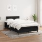 vidaXL Cama box spring con colchón tela negro 120x190 cm vidaXL Cama box spring con colchón tela negro 120x190 cm