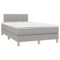 vidaXL Cama box spring con colchón tela gris claro 120x190 cm vidaXL Cama box spring con colchón tela gris claro 120x190 cm