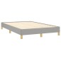 vidaXL Cama box spring con colchón tela gris claro 120x190 cm vidaXL Cama box spring con colchón tela gris claro 120x190 cm