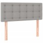 vidaXL Cama box spring con colchón tela gris claro 120x190 cm