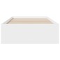 vidaXL Cama con cajones madera de ingeniería blanco 100x200 cm vidaXL Cama con cajones madera de ingeniería blanco 100x200 cm