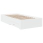 vidaXL Cama con cajones madera de ingeniería blanco 100x200 cm vidaXL Cama con cajones madera de ingeniería blanco 100x200 cm