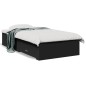 vidaXL Cama con cajones madera de ingeniería negra 90x200 cm vidaXL Cama con cajones madera de ingeniería negra 90x200 cm