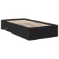 vidaXL Cama con cajones madera de ingeniería negra 90x200 cm vidaXL Cama con cajones madera de ingeniería negra 90x200 cm