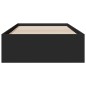 vidaXL Cama con cajones madera de ingeniería negra 90x200 cm vidaXL Cama con cajones madera de ingeniería negra 90x200 cm