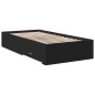 vidaXL Cama con cajones madera de ingeniería negra 90x200 cm vidaXL Cama con cajones madera de ingeniería negra 90x200 cm