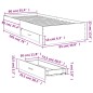 vidaXL Cama con cajones madera de ingeniería gris Sonoma 90x190 cm