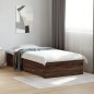 vidaXL Cama con cajones madera de ingeniería marrón roble 100x200 cm vidaXL Cama con cajones madera de ingeniería marrón roble 100x200 cm