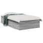 vidaXL Cama con cajones madera ingeniería gris Sonoma 90x200 cm vidaXL Cama con cajones madera ingeniería gris Sonoma 90x200 cm