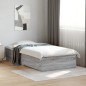 vidaXL Cama con cajones madera ingeniería gris Sonoma 90x200 cm vidaXL Cama con cajones madera ingeniería gris Sonoma 90x200 cm