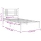 vidaXL Estructura de cama con cabecero metal negro 90x200 cm vidaXL Estructura de cama con cabecero metal negro 90x200 cm