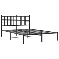 vidaXL Estructura de cama con cabecero metal negro 120x200 cm