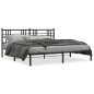 vidaXL Estructura de cama con cabecero metal negro 183x213 cm