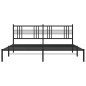 vidaXL Estructura de cama con cabecero metal negro 183x213 cm