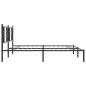 vidaXL Estructura de cama con cabecero metal negro 183x213 cm