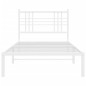 vidaXL Estructura de cama de metal con cabecero blanco 107x203 cm