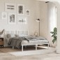 vidaXL Estructura de cama con cabecero metal blanca 140x200 cm vidaXL Estructura de cama con cabecero metal blanca 140x200 cm