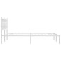 vidaXL Estructura de cama con cabecero metal blanca 140x200 cm vidaXL Estructura de cama con cabecero metal blanca 140x200 cm