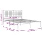 vidaXL Estructura de cama con cabecero metal blanca 140x200 cm vidaXL Estructura de cama con cabecero metal blanca 140x200 cm