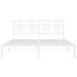 vidaXL Estructura de cama con cabecero metal blanca 160x200 cm