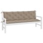 vidaXL Cojines de banco de jardín 2 uds tela Oxford taupé 180x50x7 cm vidaXL Cojines de banco de jardín 2 uds tela Oxford taupé 180x50x7 cm