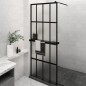 vidaXL Mampara ducha con estante vidrio ESG y aluminio negro 80x195 cm vidaXL Mampara ducha con estante vidrio ESG y aluminio negro 80x195 cm