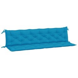 vidaXL Cojines de banco de jardín 2 uds azul claro 200x50x7 cm