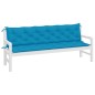 vidaXL Cojines de banco de jardín 2 uds azul claro 200x50x7 cm vidaXL Cojines de banco de jardín 2 uds azul claro 200x50x7 cm