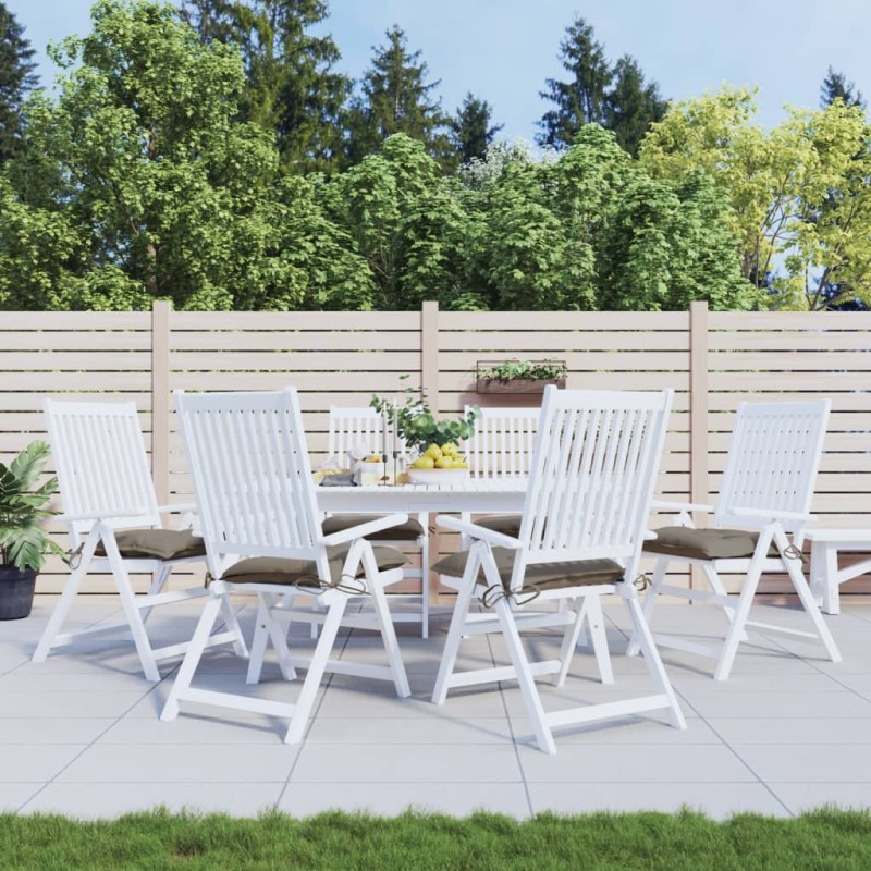 vidaXL Cojines de silla de jardín 6 uds tela Oxford taupé 40x40x7 cm