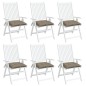 vidaXL Cojines de silla de jardín 6 uds tela Oxford taupé 40x40x7 cm