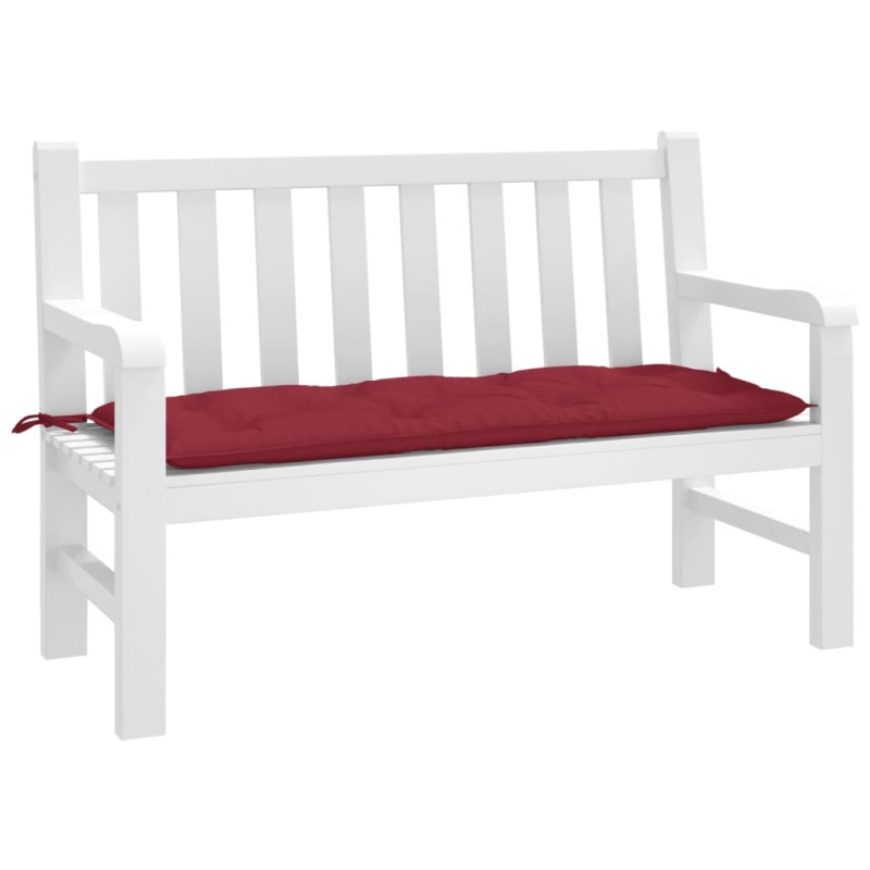 vidaXL Cojín de banco de jardín tela Oxford rojo tinto 120x50x7 cm vidaXL Cojín de banco de jardín tela Oxford rojo tinto 120x50x7 cm