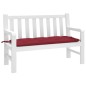 vidaXL Cojín de banco de jardín tela Oxford rojo tinto 120x50x7 cm vidaXL Cojín de banco de jardín tela Oxford rojo tinto 120x50x7 cm