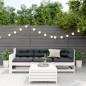 vidaXL Set muebles jardín 4 pzas con cojines madera maciza pino blanco