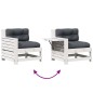 vidaXL Set muebles jardín 4 pzas con cojines madera maciza pino blanco