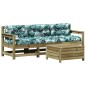 vidaXL Juego de muebles jardín 4 pzas y cojines madera pino impregnada vidaXL Juego de muebles jardín 4 pzas y cojines madera pino impregnada