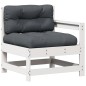vidaXL Set muebles jardín con cojines 8 pzas madera maciza pino blanco vidaXL Set muebles jardín con cojines 8 pzas madera maciza pino blanco