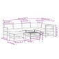 vidaXL Set muebles jardín con cojines 8 pzas madera maciza pino blanco vidaXL Set muebles jardín con cojines 8 pzas madera maciza pino blanco